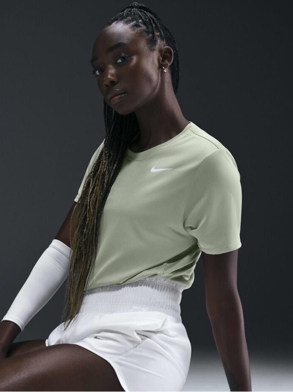 Nike Tee Green Dri-FIT Short Sleeve Large Women’s